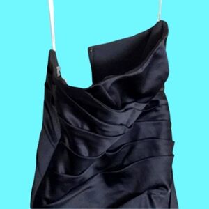 Strapless Grey Bridesmaid Dress